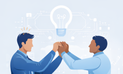 Team collaboration concept representing one team one mission working together